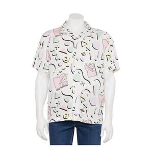 MTV 90's Print Button Front Top Size M *NEW*